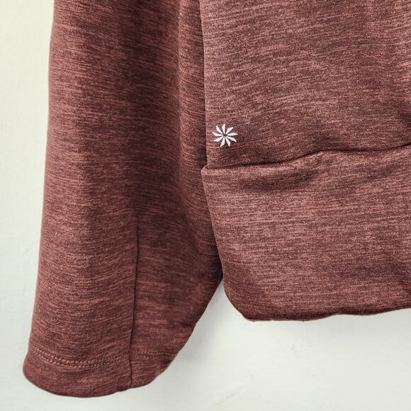 Athleta Maroon Altitude Polartec Half Zip Sweatshirt sz L - Picture 8 of 13